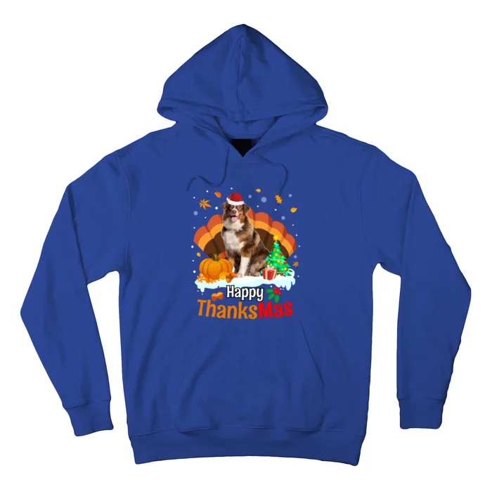 Thanksgiving Australian Shepherd Happy Christmas Aussie Gift Hoodie