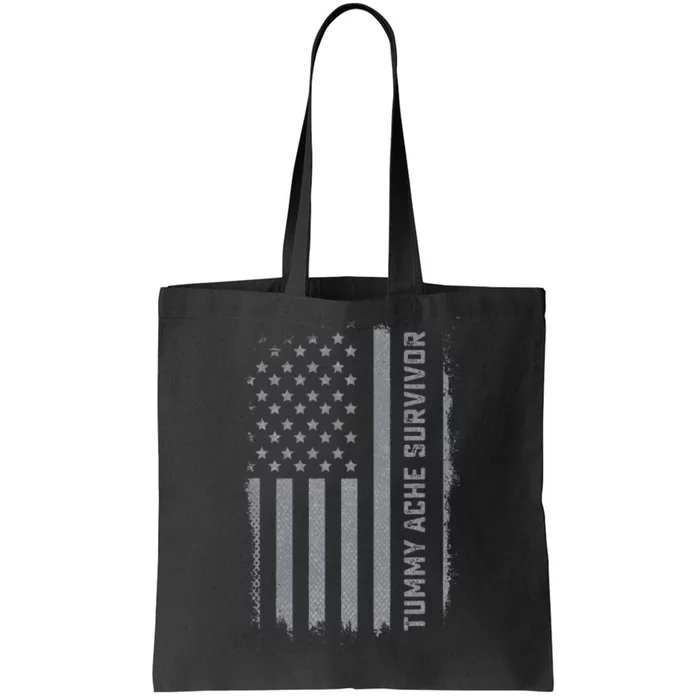 Tummy Ache Survivor Ibs Stomach Ache Us Flag Tote Bag