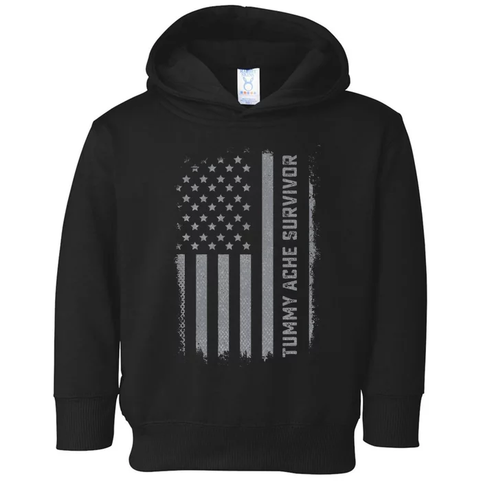 Tummy Ache Survivor Ibs Stomach Ache Us Flag Toddler Hoodie