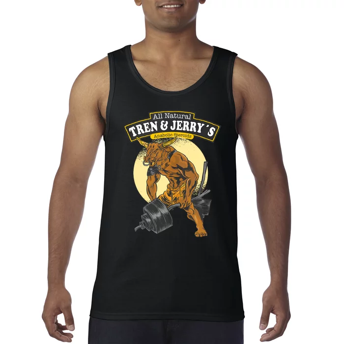 Tren Anabolic Steroid Funny Workout Bodybuilder Gym Train Tank Top