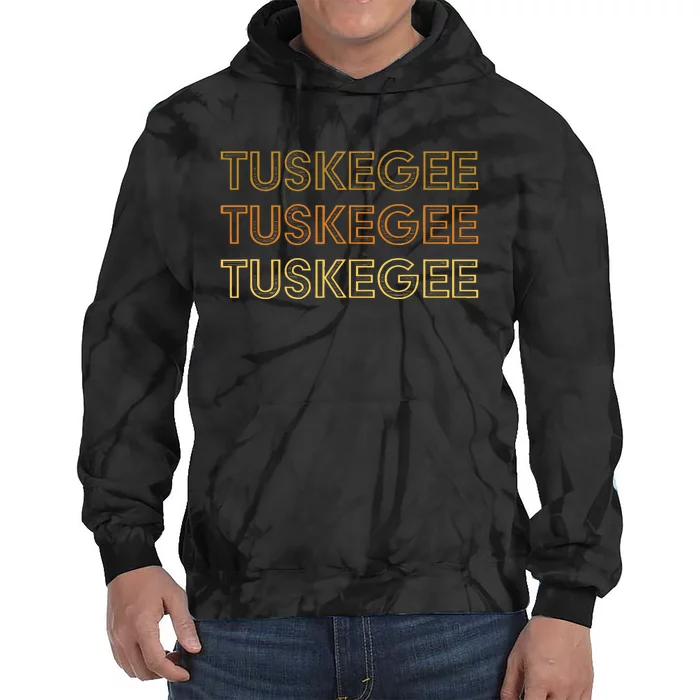 Tuskegee Al Souvenir Local Tuskegee Design Tie Dye Hoodie