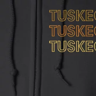 Tuskegee Al Souvenir Local Tuskegee Design Full Zip Hoodie