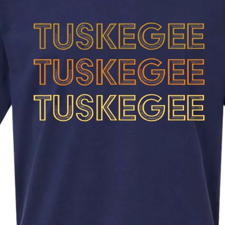 Tuskegee Al Souvenir Local Tuskegee Design Sueded Cloud Jersey T-Shirt