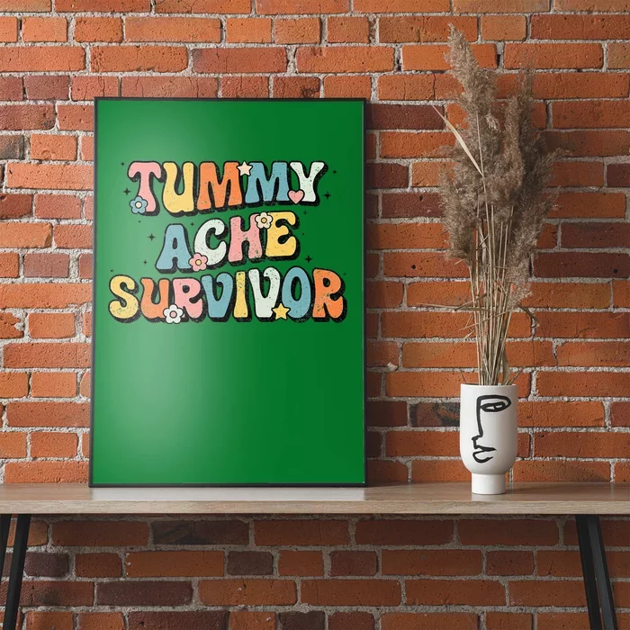 Tummy Ache Survivor Stomach Ache Vintage Poster