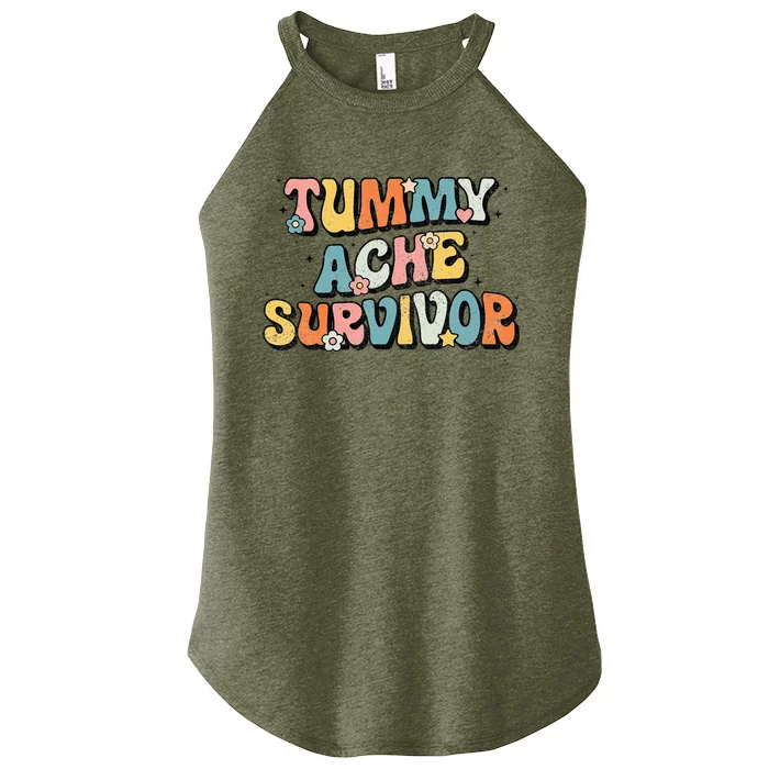 Tummy Ache Survivor Stomach Ache Vintage Women’s Perfect Tri Rocker Tank