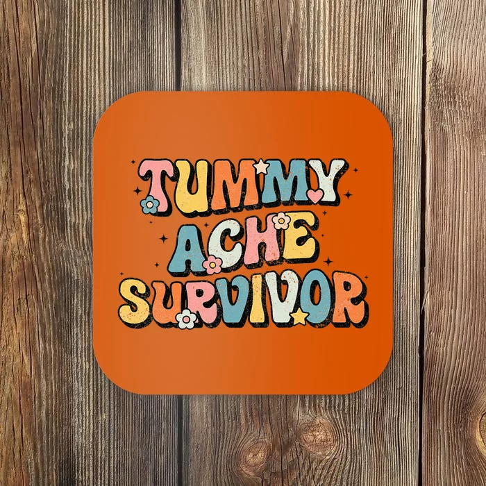 Tummy Ache Survivor Stomach Ache Vintage Coaster