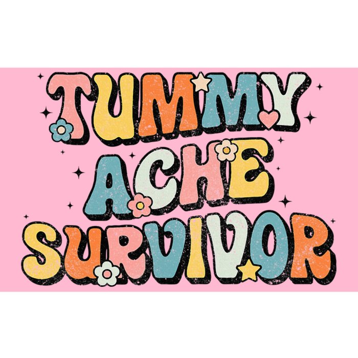 Tummy Ache Survivor Stomach Ache Vintage Bumper Sticker