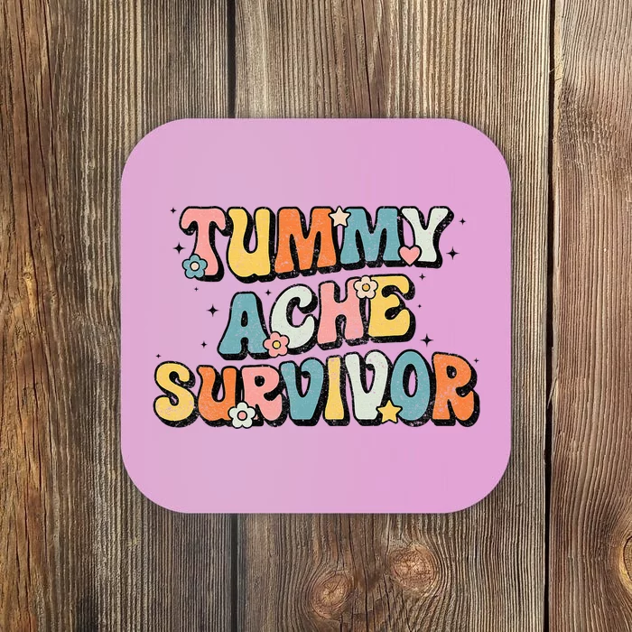 Tummy Ache Survivor Stomach Ache Vintage Coaster