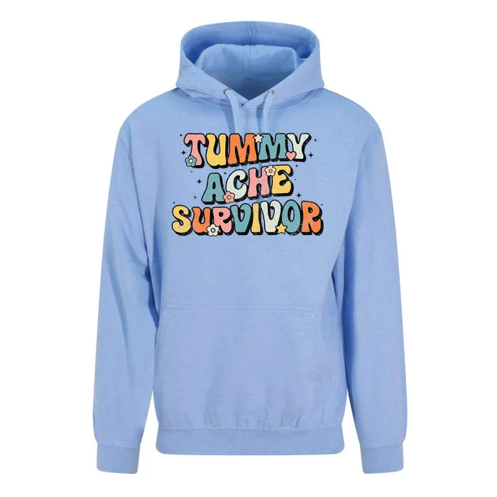 Tummy Ache Survivor Stomach Ache Vintage Unisex Surf Hoodie