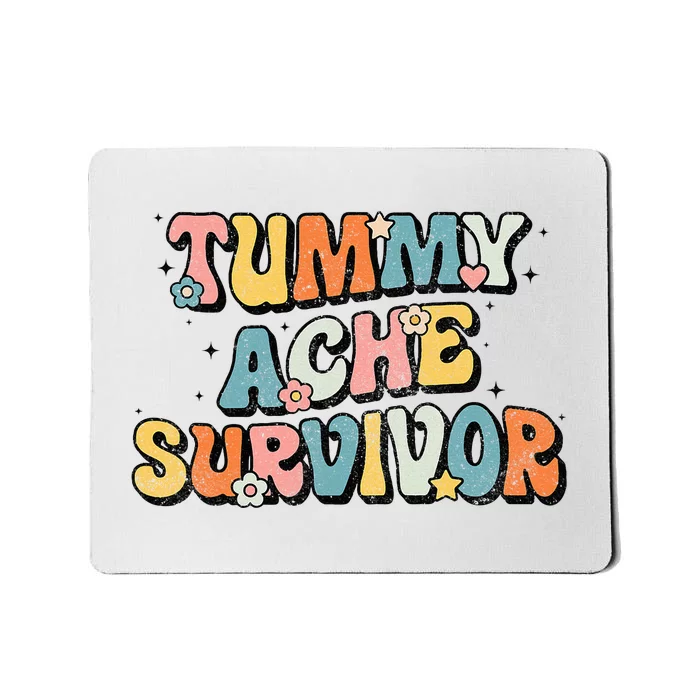 Tummy Ache Survivor Stomach Ache Vintage Mousepad