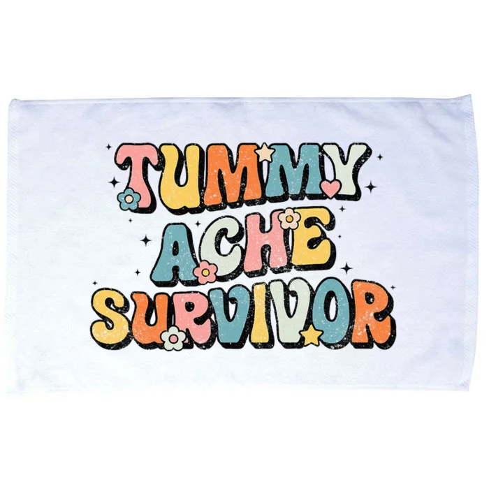 Tummy Ache Survivor Stomach Ache Vintage Microfiber Hand Towel