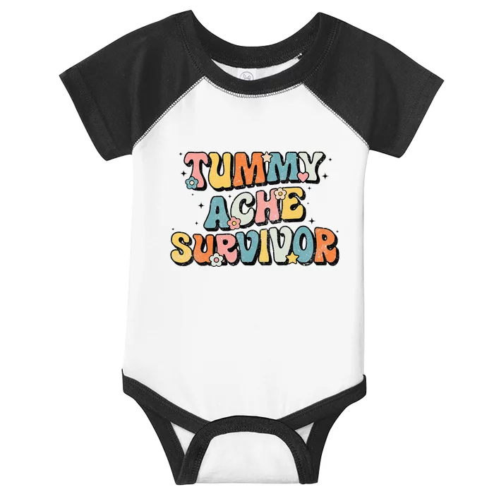 Tummy Ache Survivor Stomach Ache Vintage Infant Baby Jersey Bodysuit