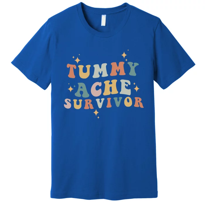 Tummy Ache Survivor Retro Vintage Funny Gift Premium T-Shirt