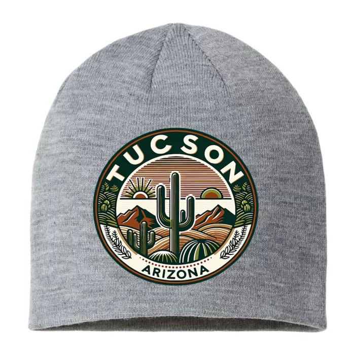 Tucson Arizona Southwestern Saguaro Cacti Desert Landscape 8 1/2in Sustainable Knit Beanie