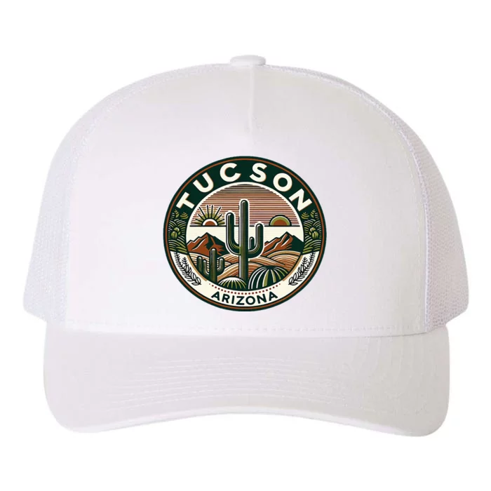 Tucson Arizona Southwestern Saguaro Cacti Desert Landscape Yupoong Adult 5-Panel Trucker Hat