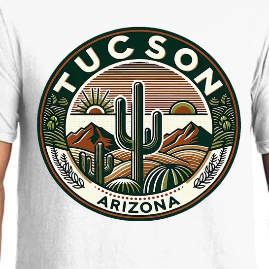 Tucson Arizona Southwestern Saguaro Cacti Desert Landscape Pajama Set