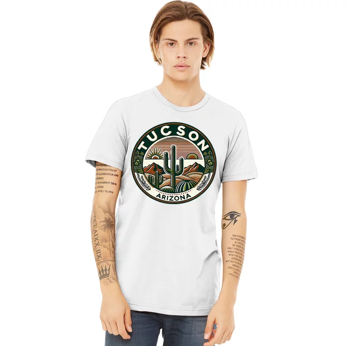 Tucson Arizona Southwestern Saguaro Cacti Desert Landscape Premium T-Shirt