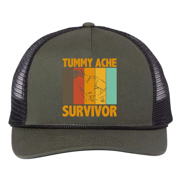 Tummy Ache Survivor Vintage Retro Rope Trucker Hat Cap