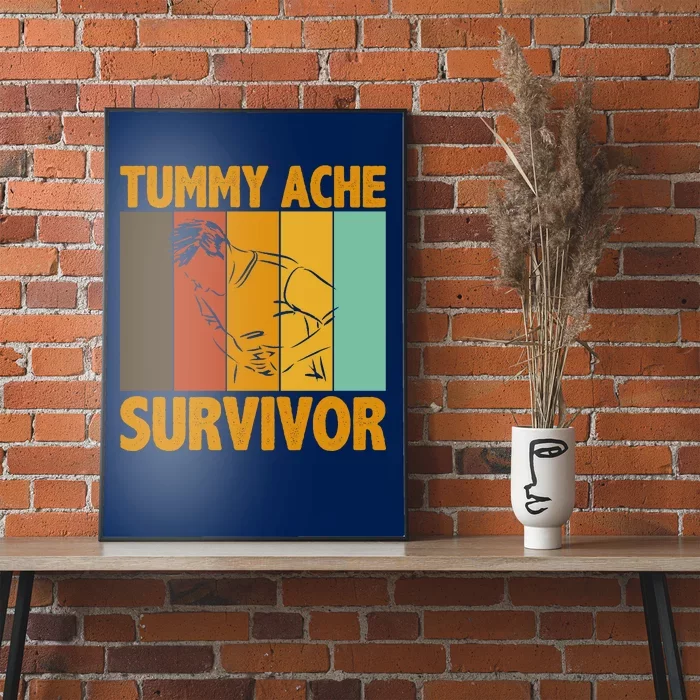 Tummy Ache Survivor Vintage Poster