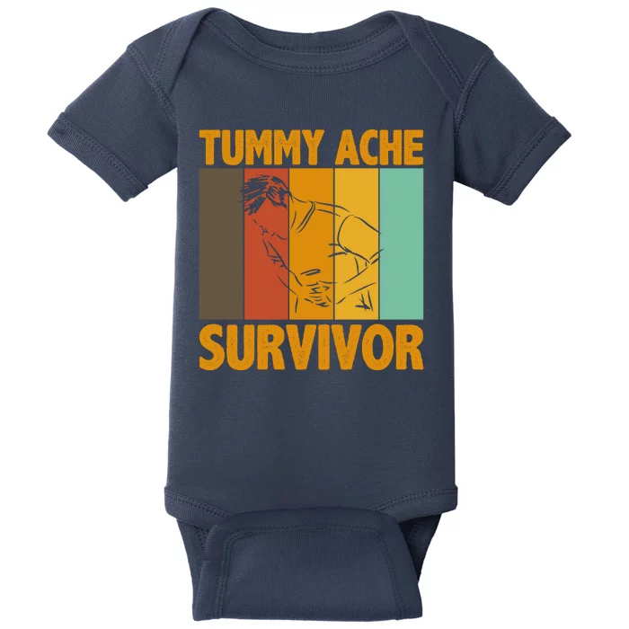 Tummy Ache Survivor Vintage Baby Bodysuit