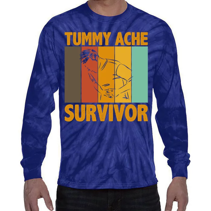 Tummy Ache Survivor Vintage Tie-Dye Long Sleeve Shirt