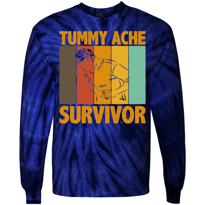 Tummy Ache Survivor Vintage Tie-Dye Long Sleeve Shirt