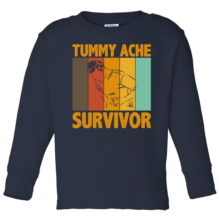 Tummy Ache Survivor Vintage Toddler Long Sleeve Shirt