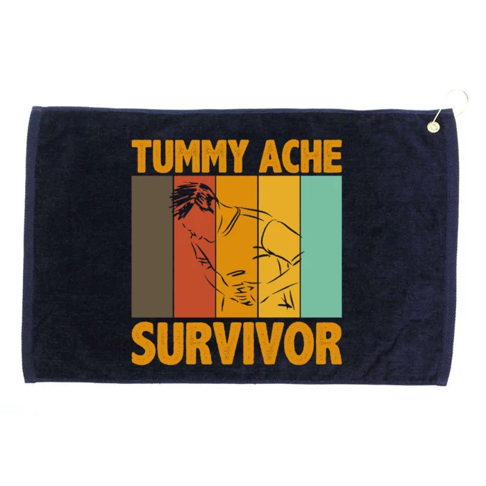 Tummy Ache Survivor Vintage Grommeted Golf Towel