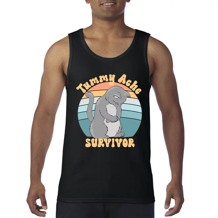 Tummy Ache Survivor Cat Tank Top