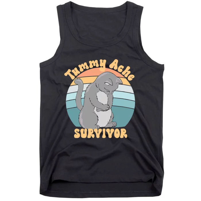 Tummy Ache Survivor Cat Tank Top