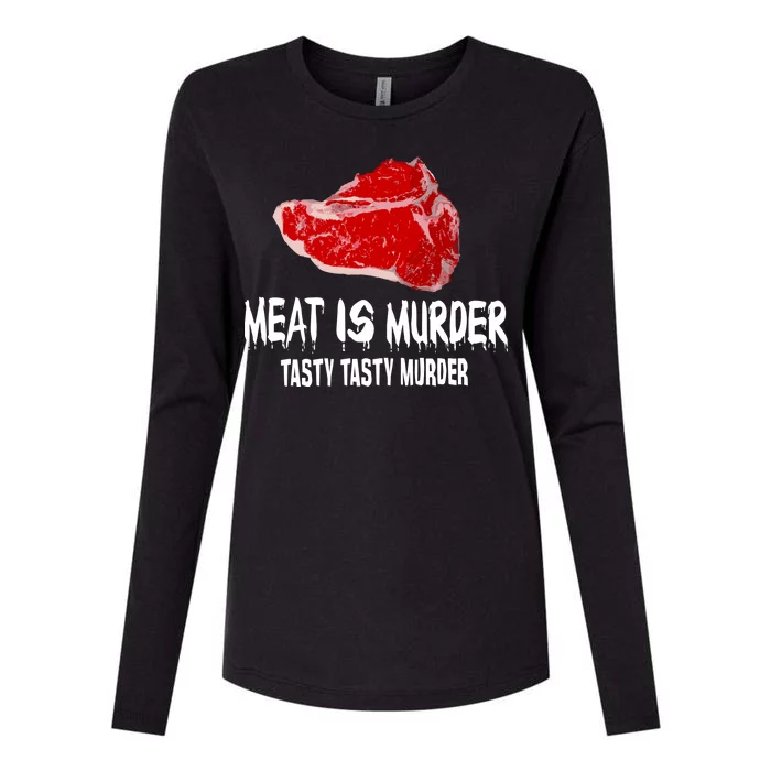 Tasty Meat Is Murder Womens Cotton Relaxed Long Sleeve T-Shirt