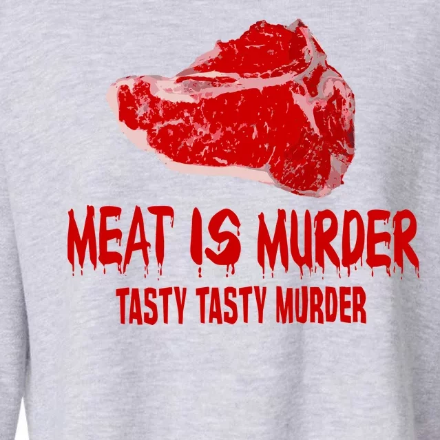 Tasty Meat Is Murder Cropped Pullover Crew