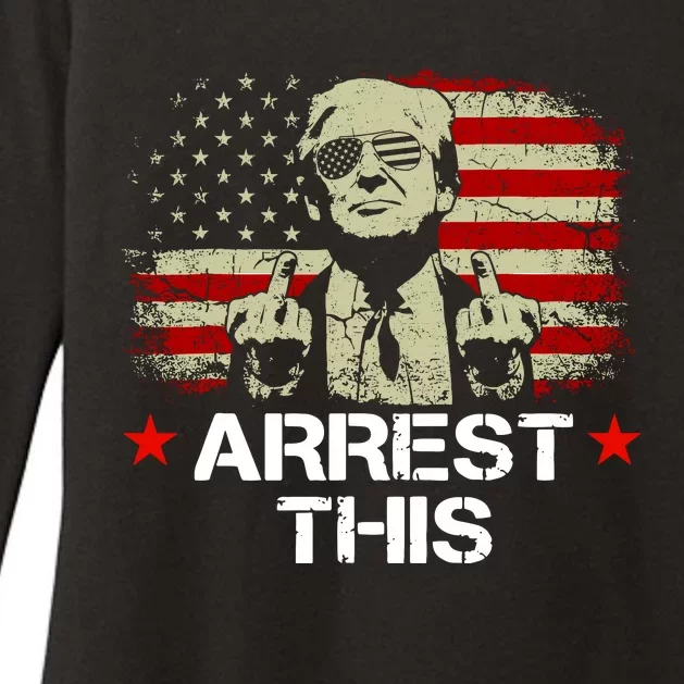 Trump Arrest This Funny Trump 2024 Convicted Felon Womens CVC Long Sleeve Shirt