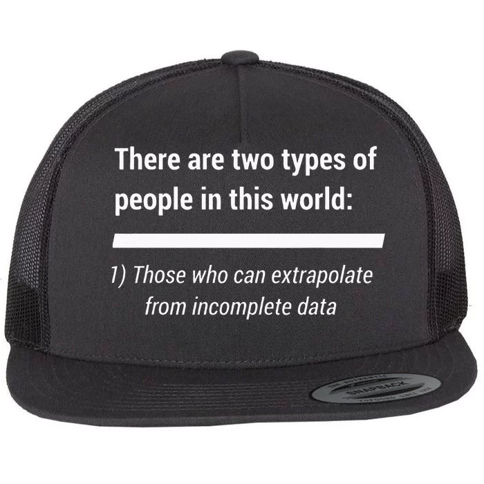 There Are Two Types Of People Extrapolate Incomplete Data Flat Bill Trucker Hat