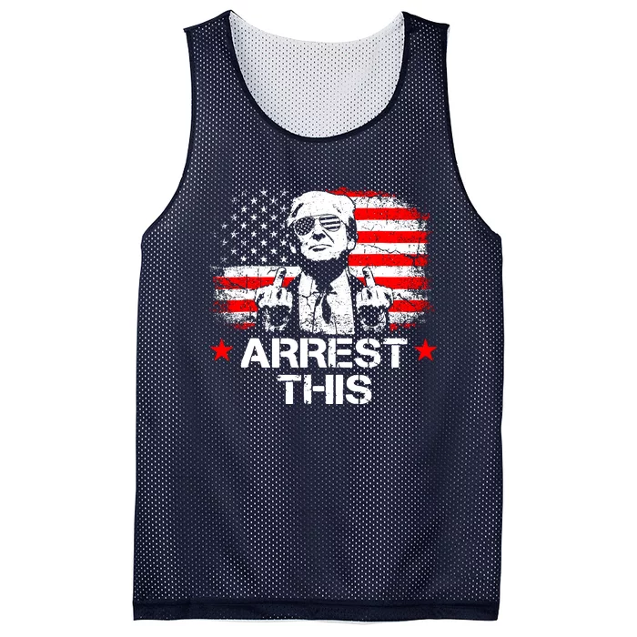 Trump Arrest This Funny Trump 2024 Convicted Felon Mesh Reversible Basketball Jersey Tank