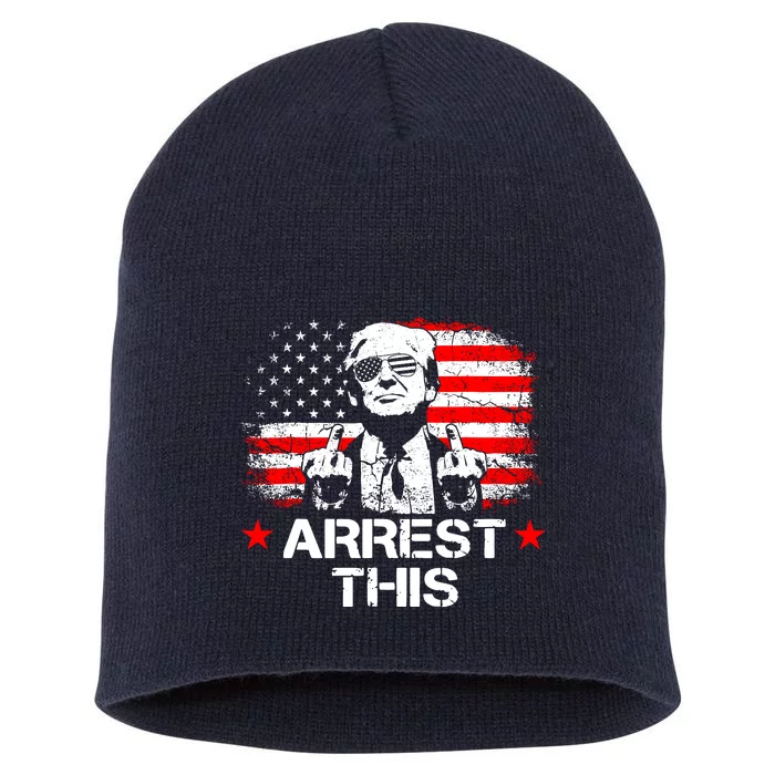 Trump Arrest This Funny Trump 2024 Convicted Felon Short Acrylic Beanie