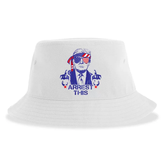 Trump Arrest This Funny Trump 2024 Convicted Felon Sustainable Bucket Hat