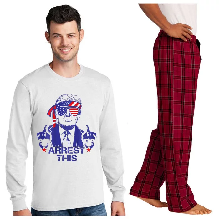 Trump Arrest This Funny Trump 2024 Convicted Felon Long Sleeve Pajama Set