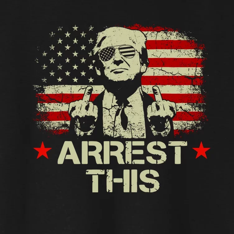 Trump Arrest This Funny Trump 2024 Convicted Felon Women's Crop Top Tee