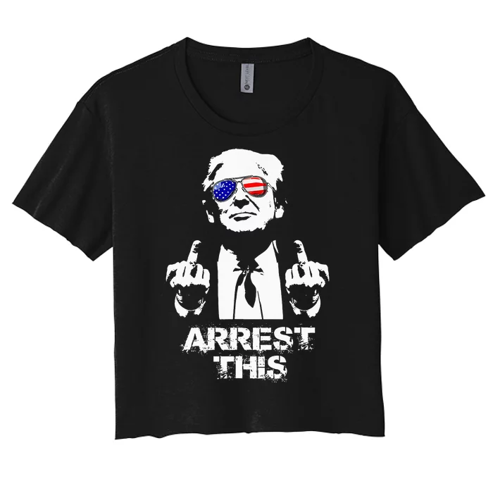 Trump Arrest This Women's Crop Top Tee