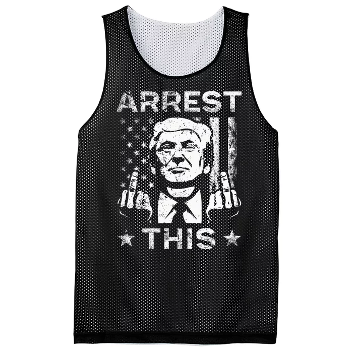 Trump Arrest This Fingers Mesh Reversible Basketball Jersey Tank