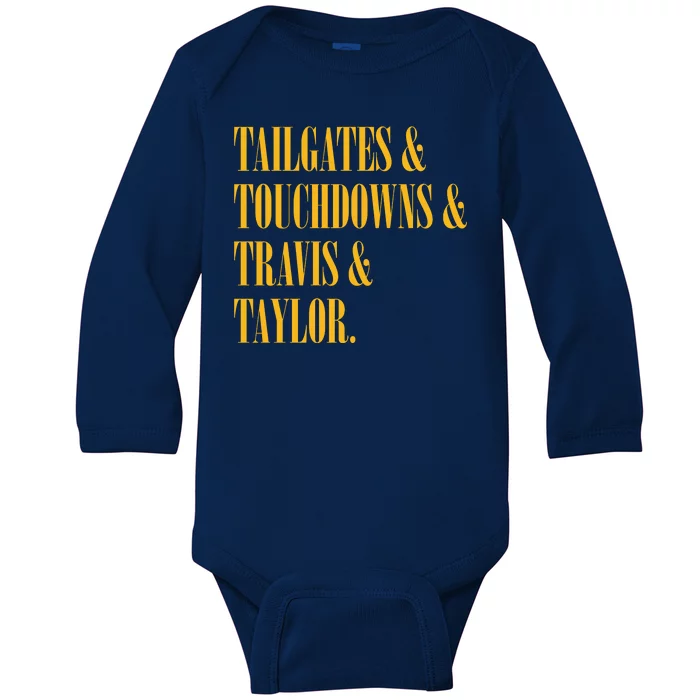 Tailgates And Touchdowns Baby Long Sleeve Bodysuit