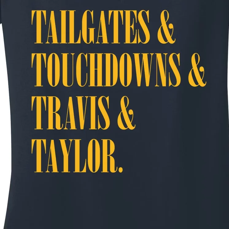 Tailgates And Touchdowns Women's V-Neck T-Shirt