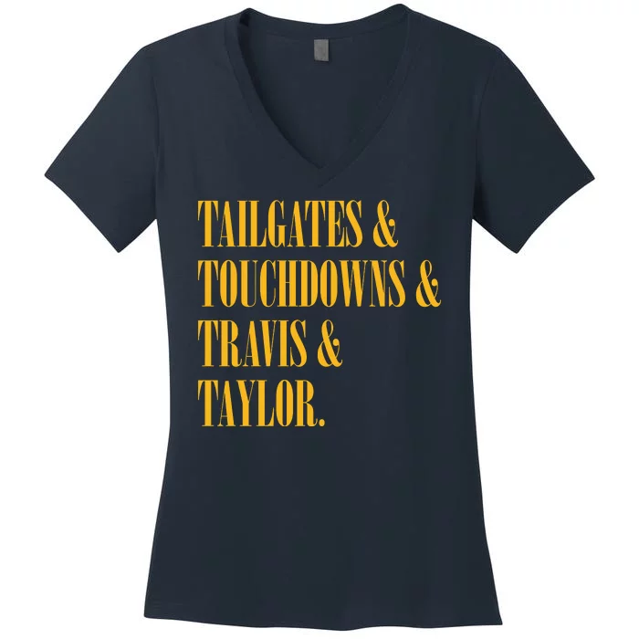 Tailgates And Touchdowns Women's V-Neck T-Shirt