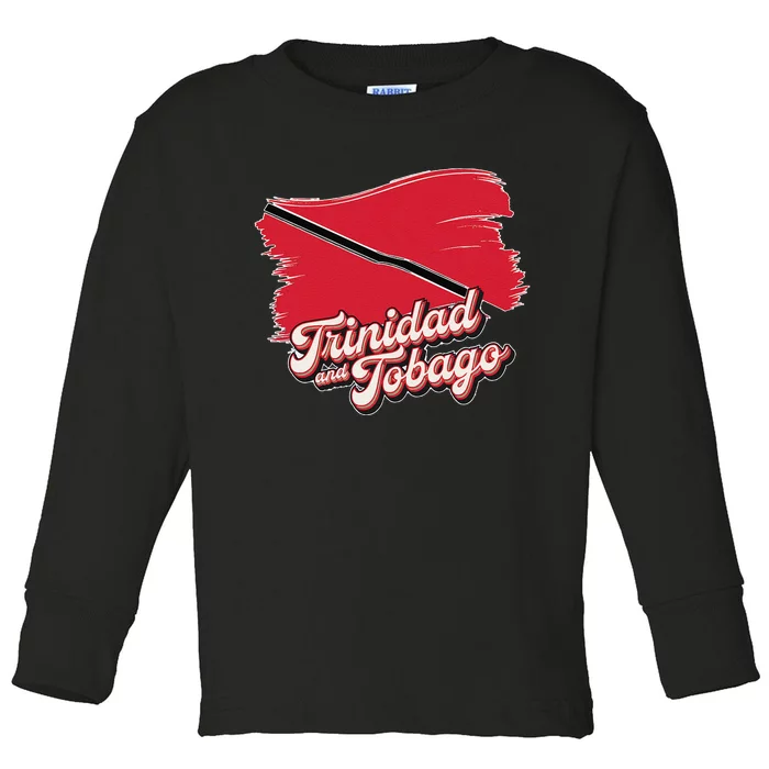 Trinidad And Tobago Hispanic Heritage Month Flag Statement Toddler Long Sleeve Shirt