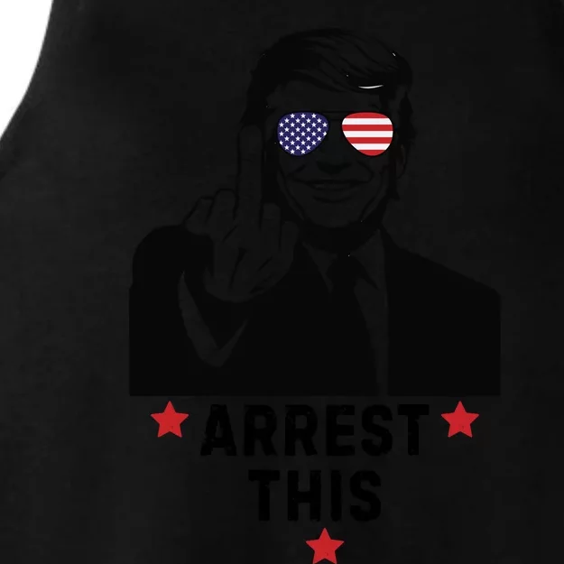 Trump Arrest This Funny Trump 2024 Convicted Felon Ladies Tri-Blend Wicking Tank