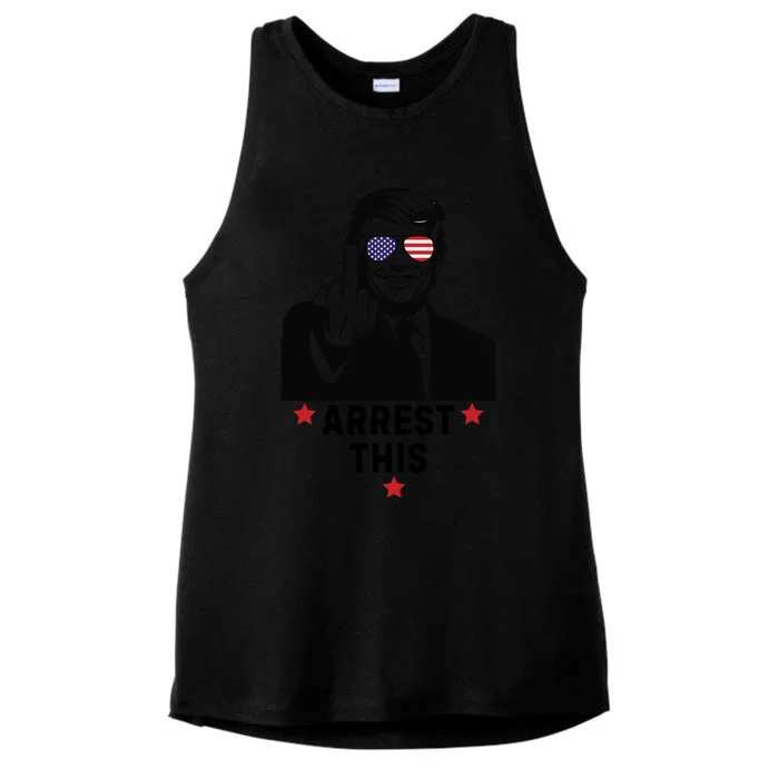 Trump Arrest This Funny Trump 2024 Convicted Felon Ladies Tri-Blend Wicking Tank