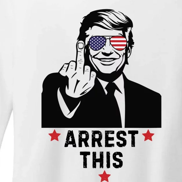 Trump Arrest This Funny Trump 2024 Convicted Felon Womens CVC Long Sleeve Shirt