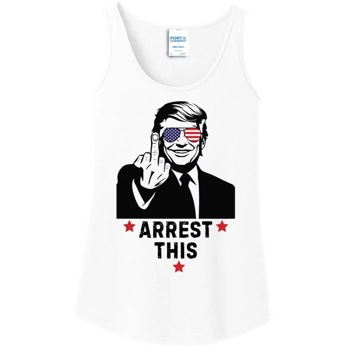 Trump Arrest This Funny Trump 2024 Convicted Felon Ladies Essential Tank