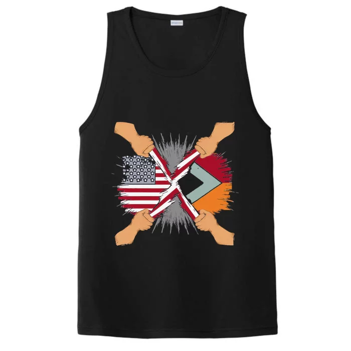 Trinidad And Tobago Blood Inside 4th Of July Performance Tank